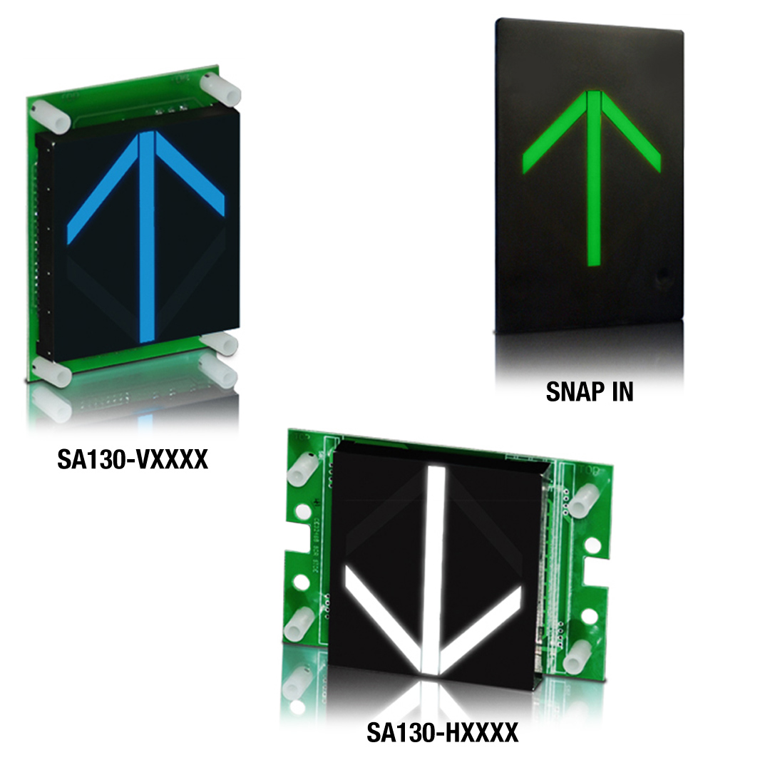 SA130-XXXXX | 3 Inch LED Arrow bi-color blue or white arrows for lanterns